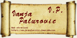 Vanja Palurović vizit kartica